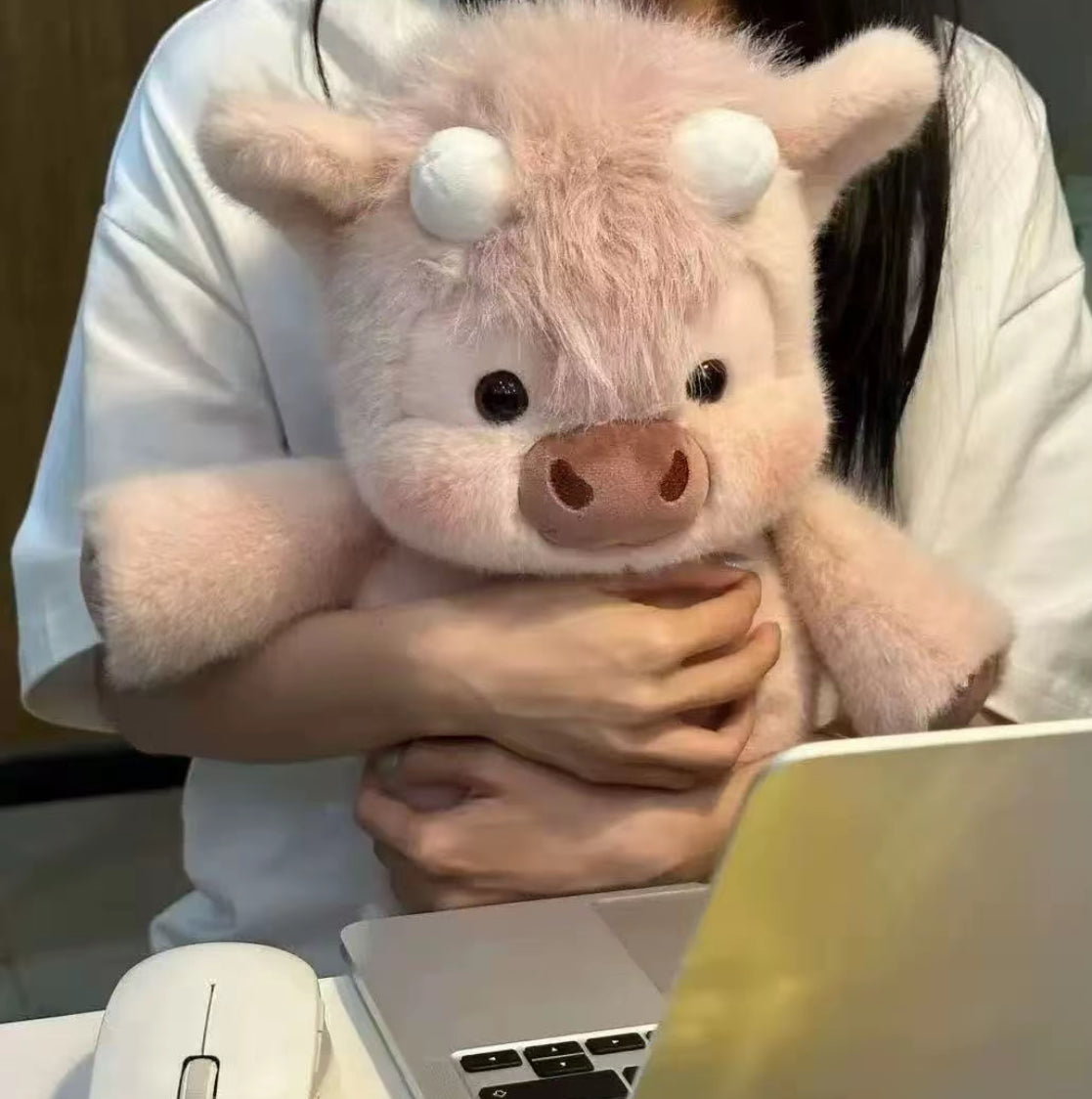 Running Highland cow Plush Toy Soft
