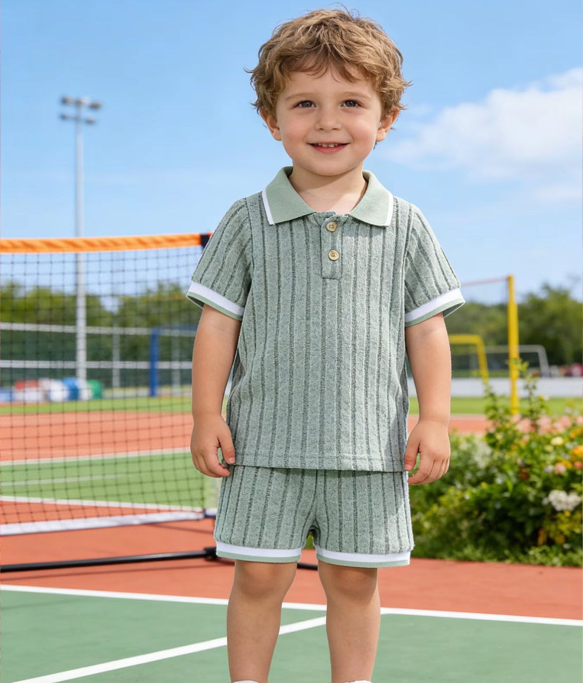 Toddler Boys' Summer Knit Thin T-Shirt & Shorts Set