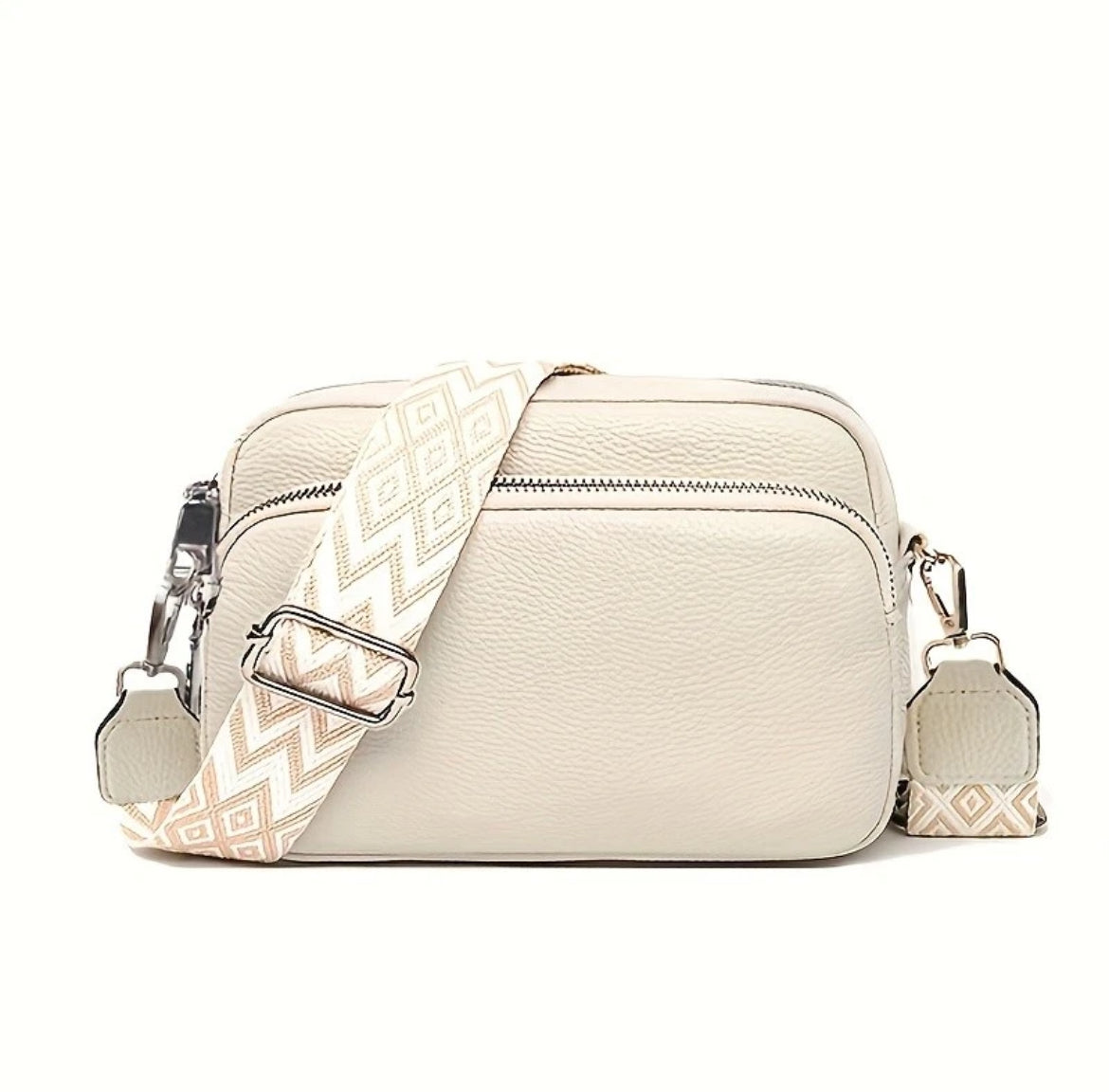 Women Ladies Shoulder Bag Cross Body Messenger Bag PU Leather Wide Strap Handbag