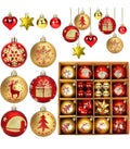 Red and Gold Xmas Tree Decoration,40Pcs