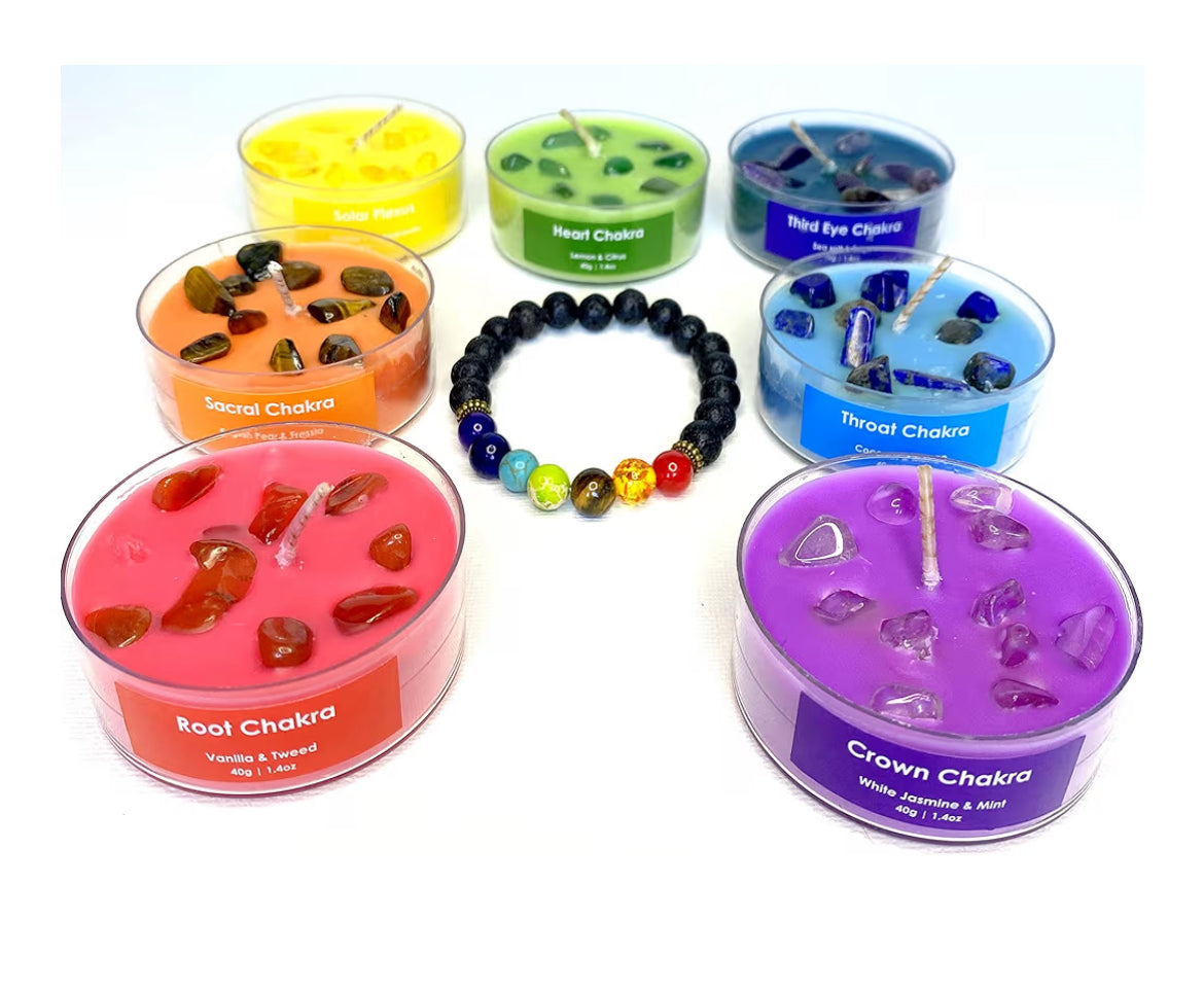 Crystals Chakra Candle Set