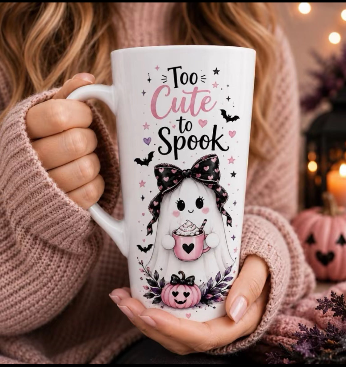 Cute Halloween Latte Mug | 17oz