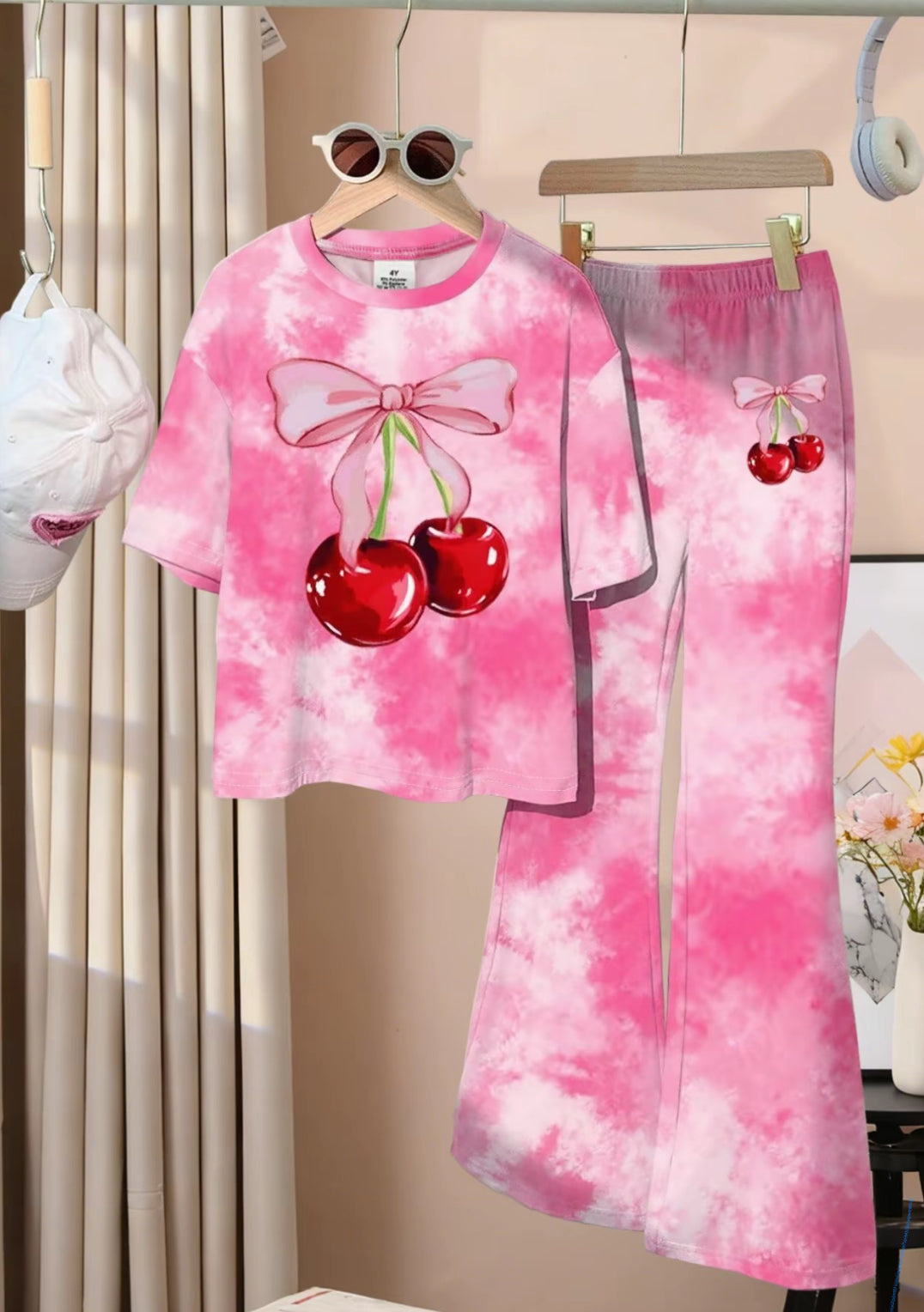 Cherry Bow Print Loungewear