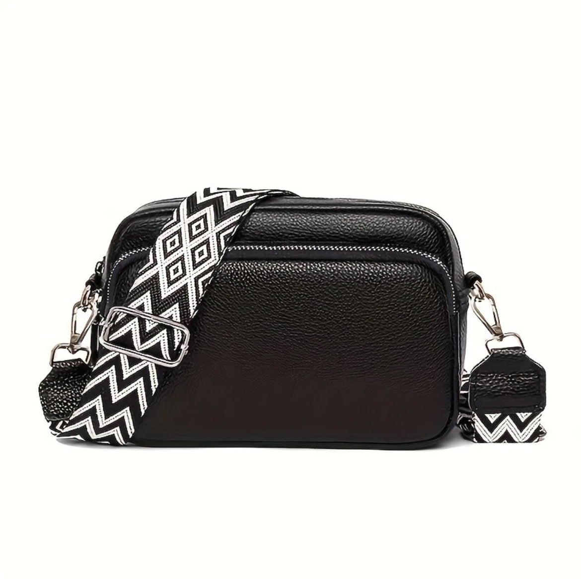 Women Ladies Shoulder Bag Cross Body Messenger Bag PU Leather Wide Strap Handbag