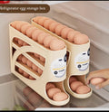 Automatic Rolling Egg Dispenser Organizer for Refrigerator, 4-Tier