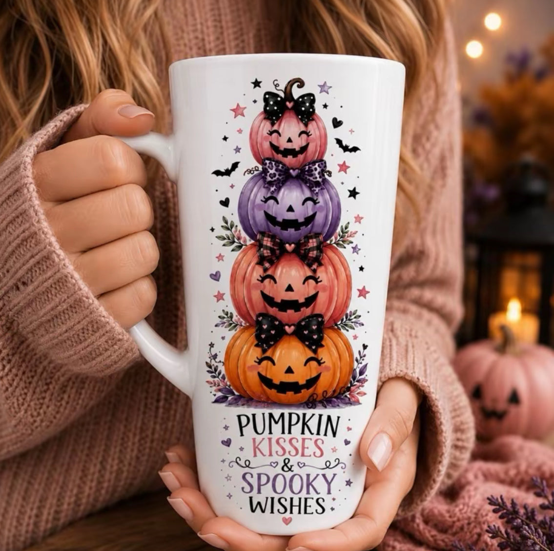 Cute Halloween Latte Mug | 17oz