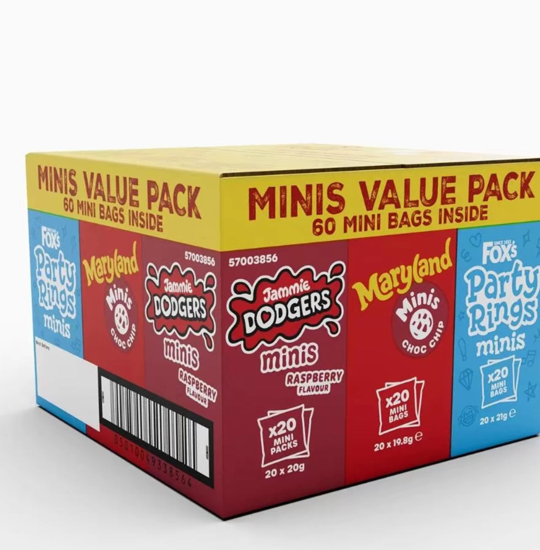 Fox’s Mini Biscuit Variety Box 60 – Snack Pack