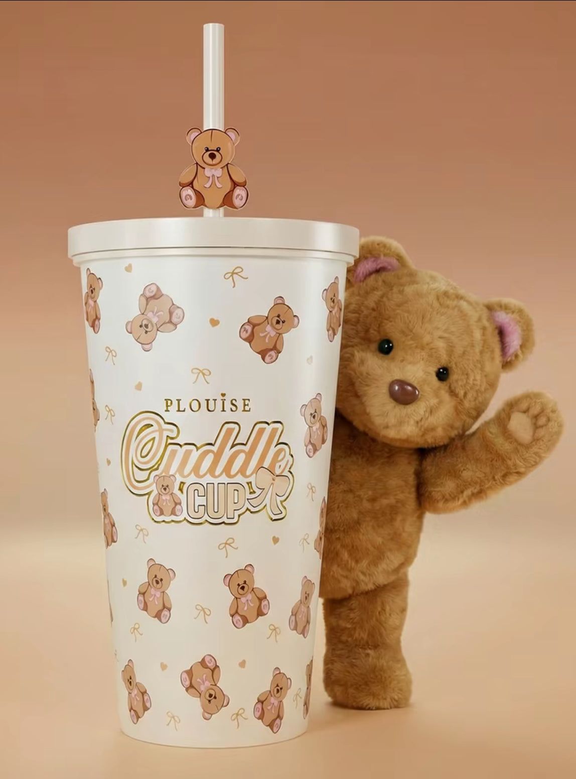 ￼ Teddy Touch Cuddle Tumbler Cup