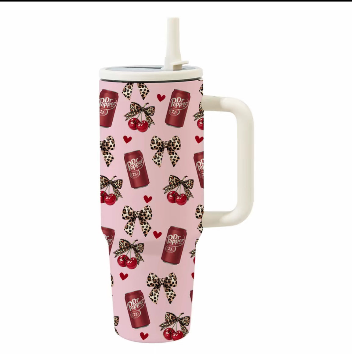 1pc 40oz Valentine’s with Handle Tumbler