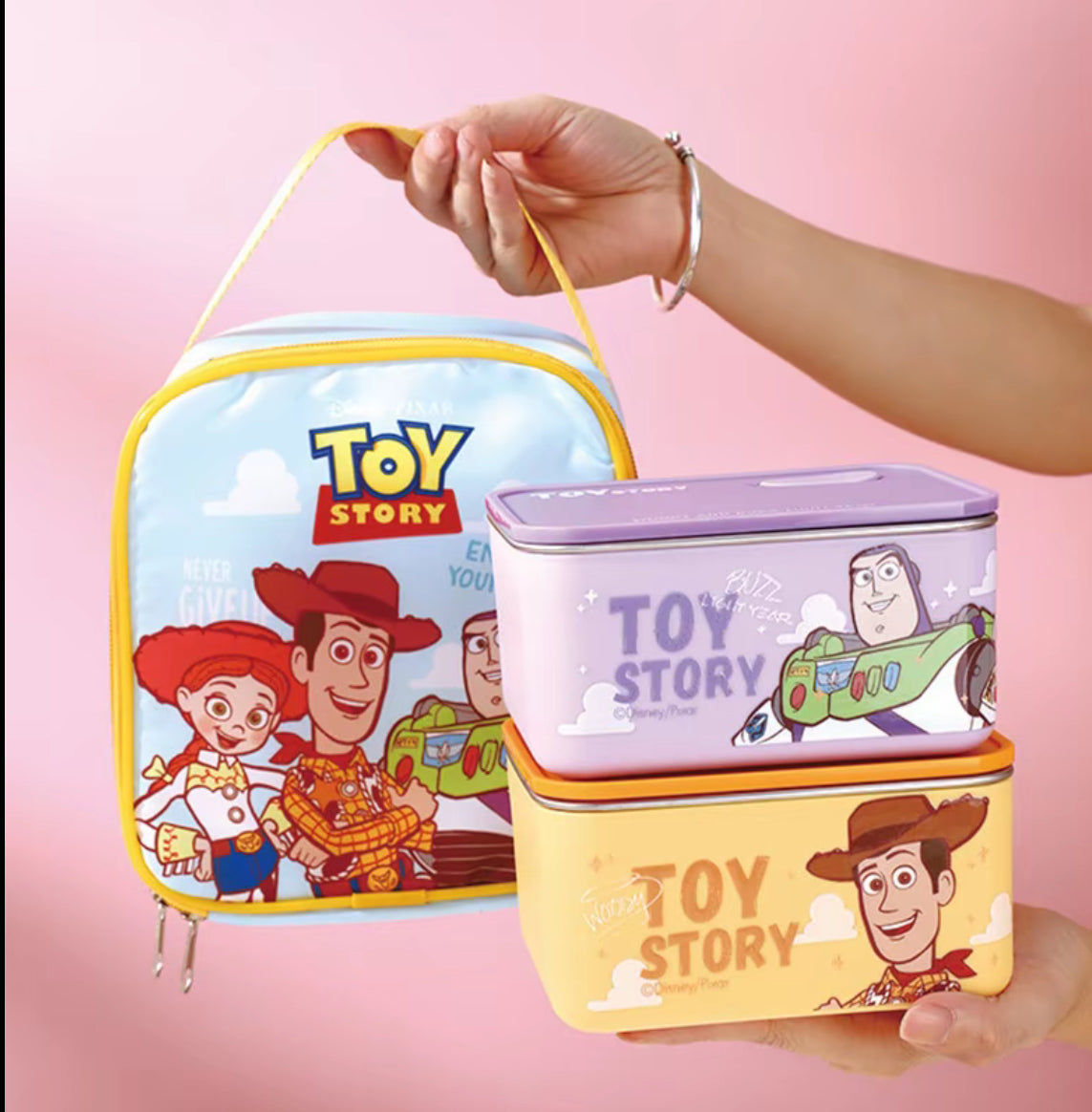 Disney Pixar Toy Story Lunch Box Bento Box Insulated Bag Food Container Microwave Dishwasher safe