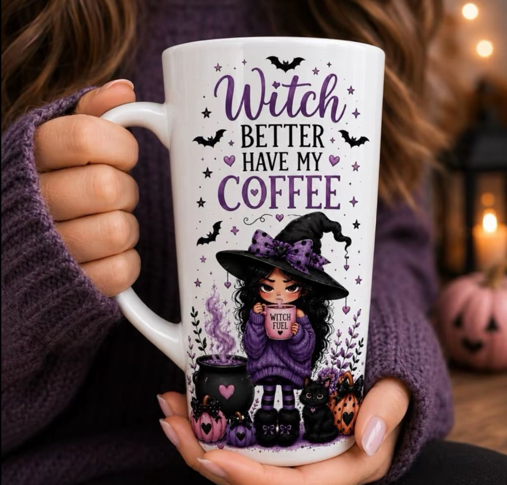 Cute Halloween Latte Mug | 17oz