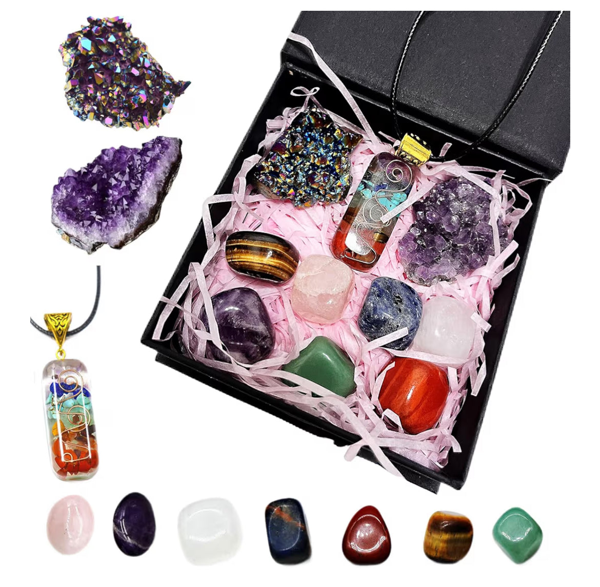 10pcs Healing Crystals Set