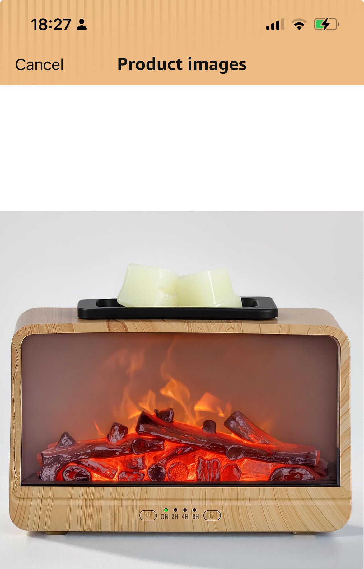 Dynamics Flame Fireplace Electric Wax Melt Burner Wax Warmer