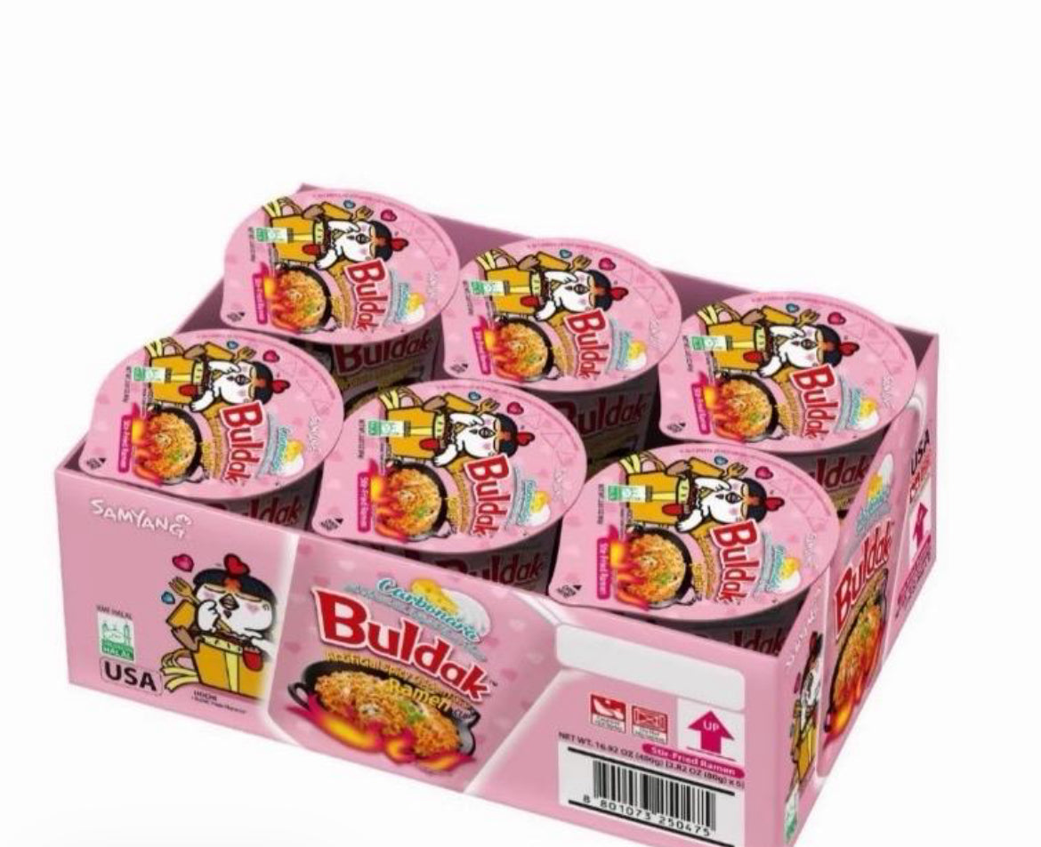 Samyang Buldak Hot Chicken Cup 6 × 70g - Please Select Flavour