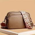 Women Ladies Shoulder Bag Cross Body Messenger Bag PU Leather Wide Strap Handbag