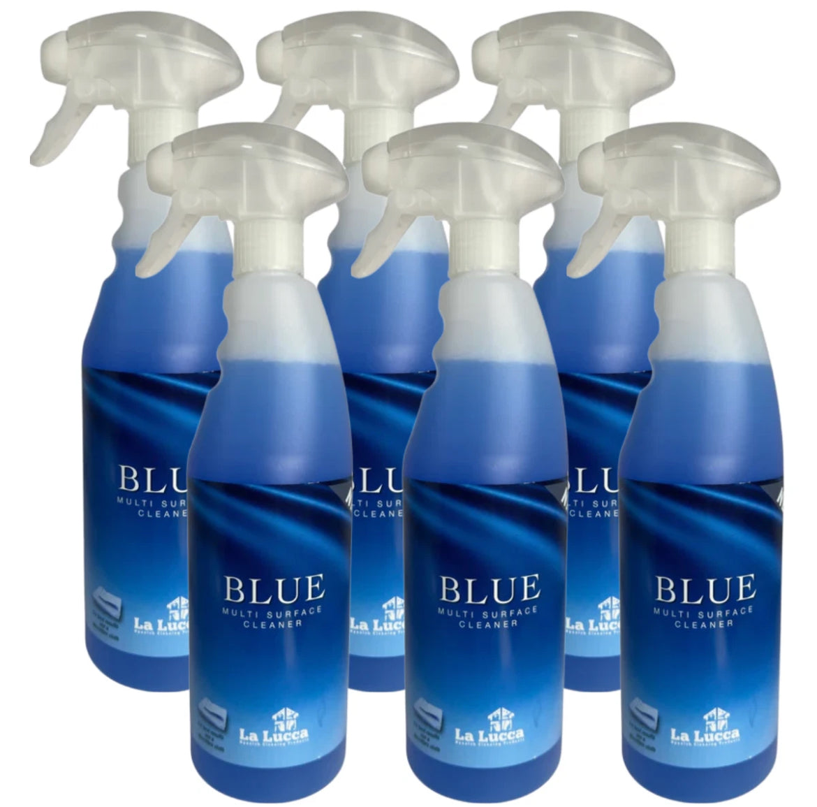 6 x La Lucca Spanish Cleaning Product Blue Multi Surface Cleaner Spray 750ml