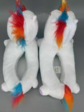 Unicorn Slippers Light up Kids Plush White Slippers One Size approx (3 - 11)