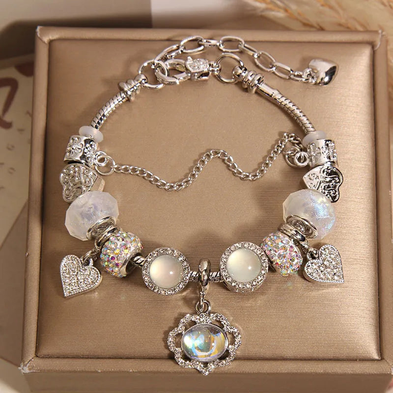 💎 Chunky Heart Charm Bracelet 💎