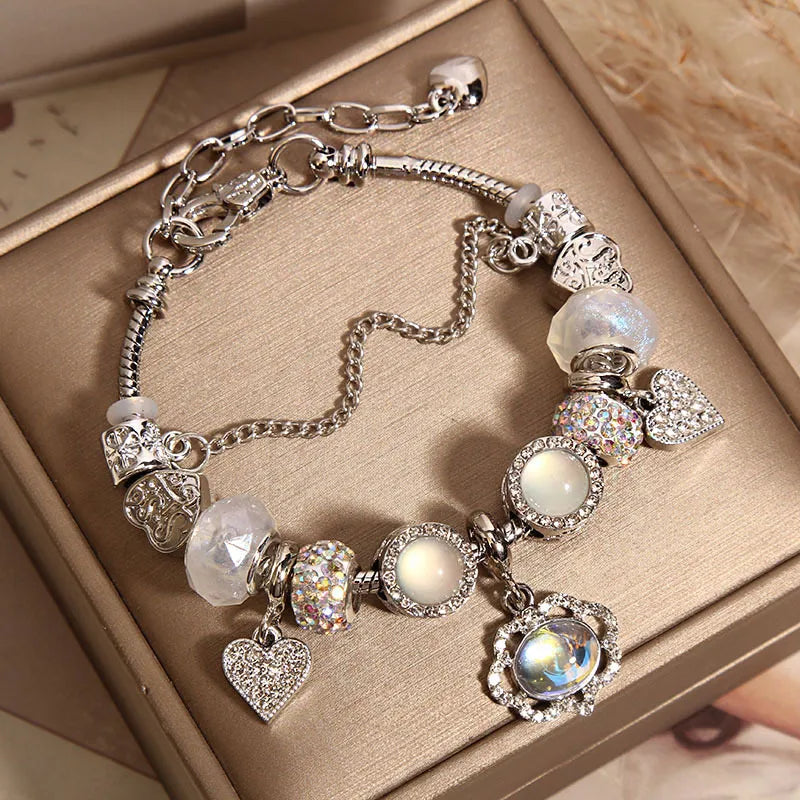 💎 Chunky Heart Charm Bracelet 💎