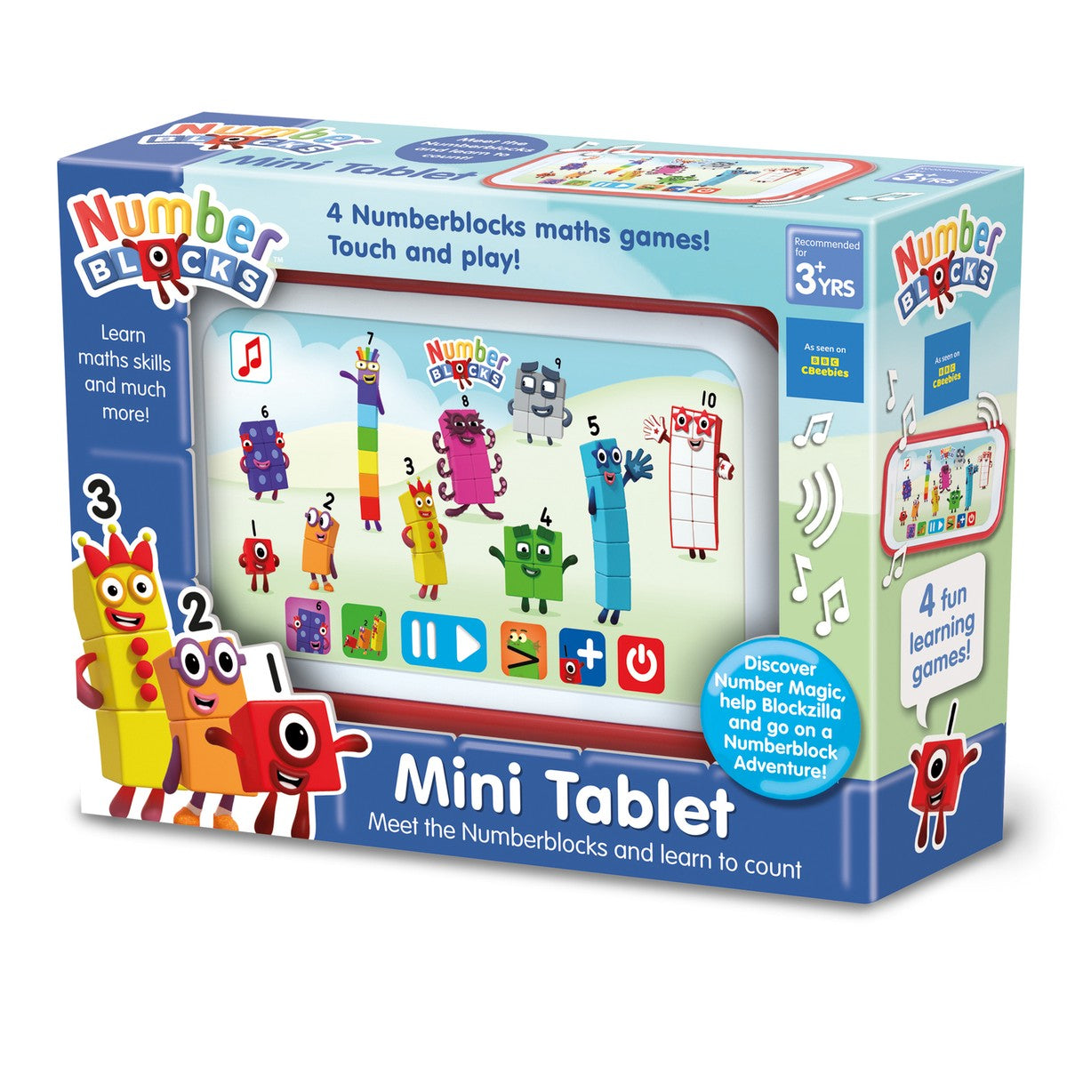 Learning Fun For Kids Ages 3+ Numberblocks Mini Tablet