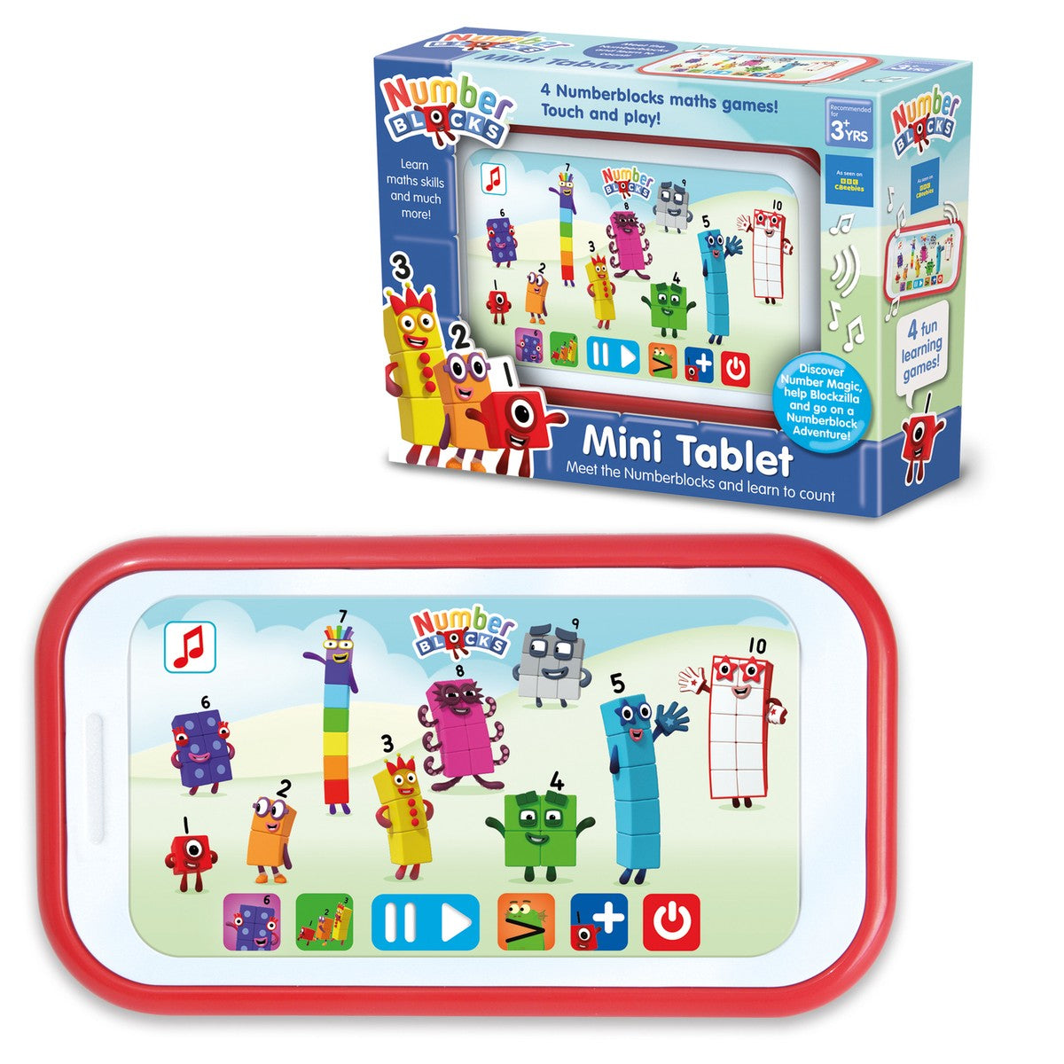 Learning Fun For Kids Ages 3+ Numberblocks Mini Tablet