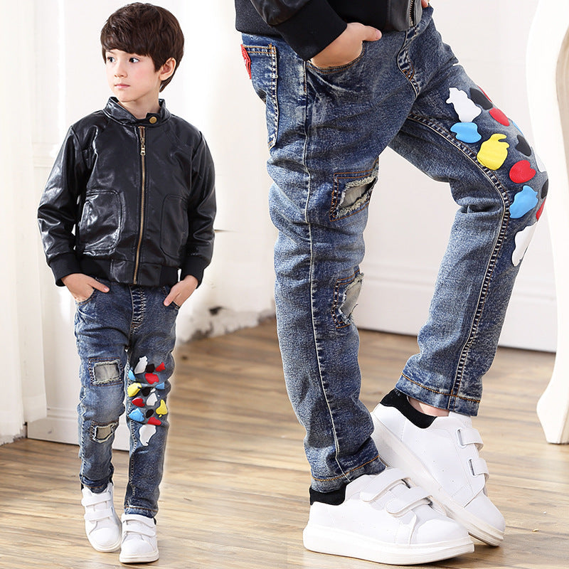 CITGEETT LONG SLEEVE SWEATSHIRT HEART PATTERN FLARE PANTS SET