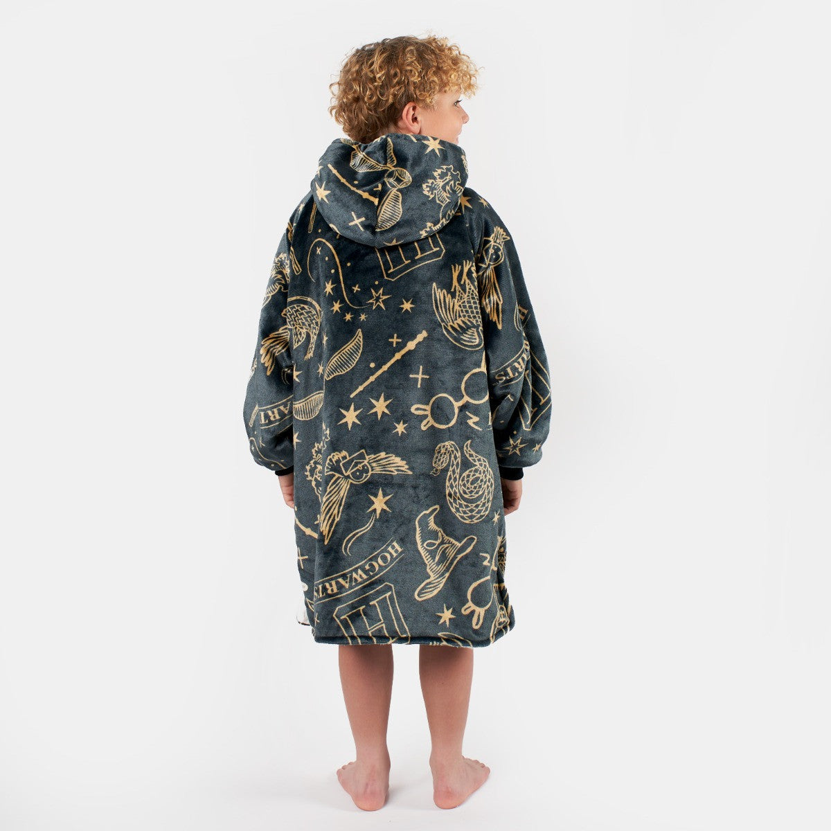 Kids Harry Potter Hogwarts Hoodie Blanket - Black