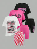 3pc graphic tee & Shorts set