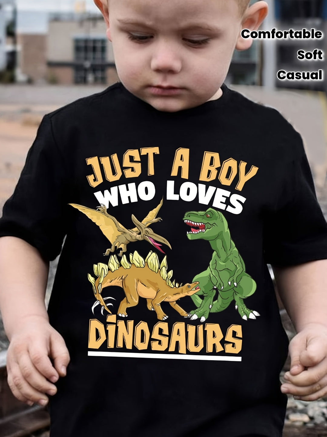 Just A Boy Who Loves Dinosaurs T-Shirt