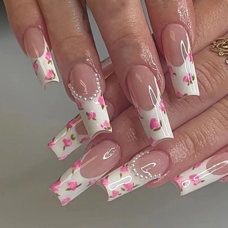 🌸💅 Flower False Nails 💅🌸