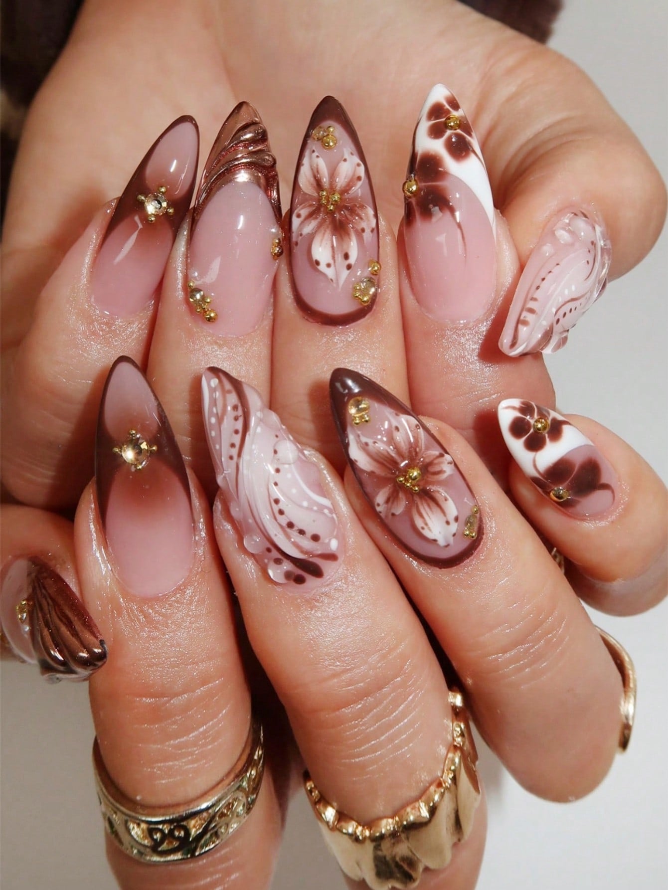 24pcs almond nails