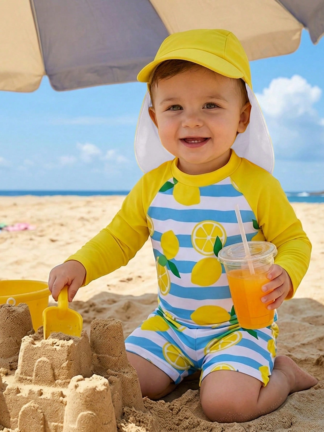 Boy all in one swimwear