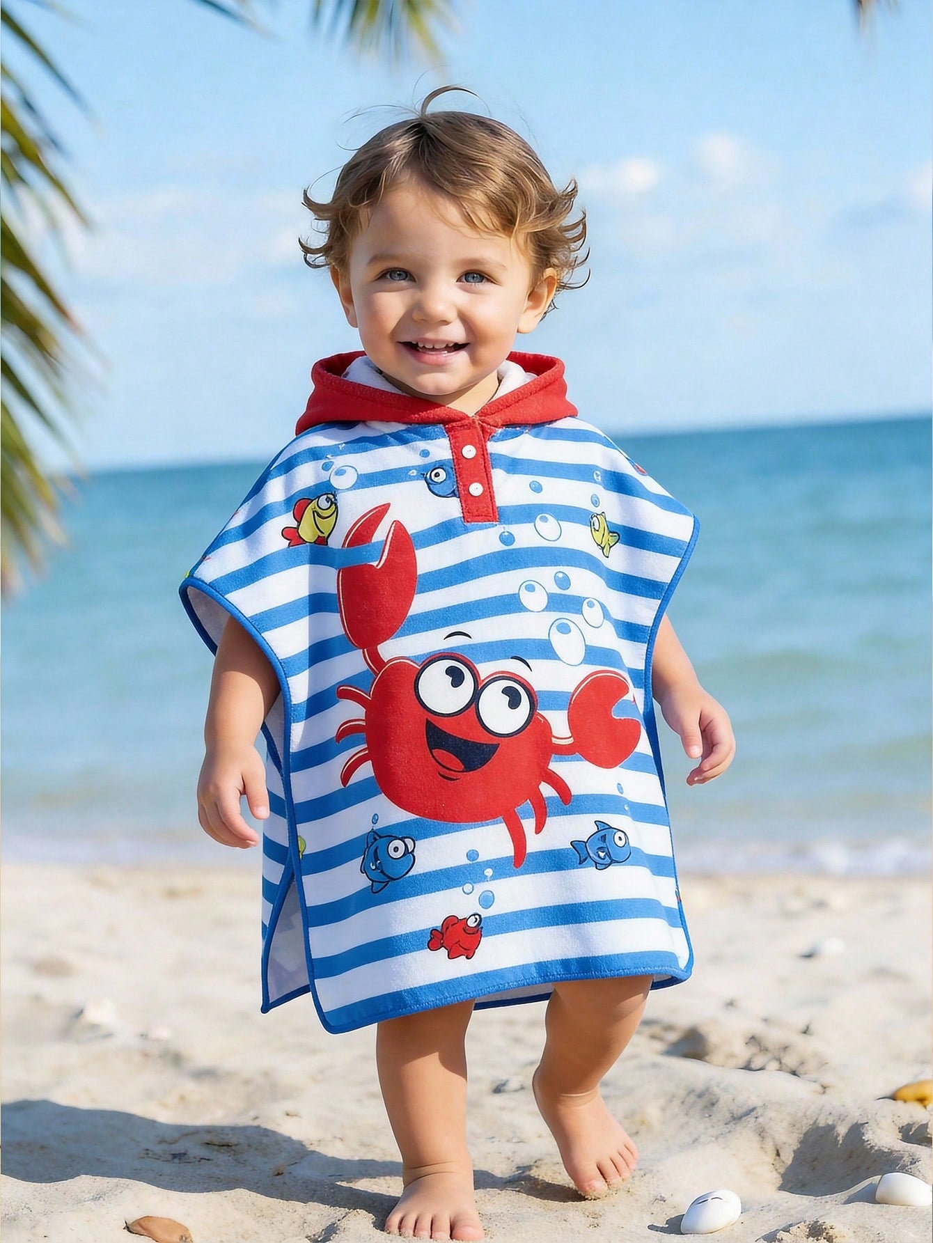 Baby crab cover up towel
