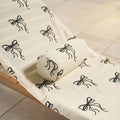 Bow Print Inflatable Beach Bolster Pillow - Monochrome