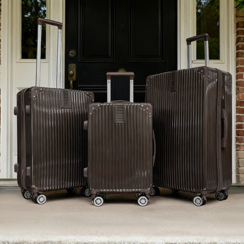 4 Wheel Hard Shell Metallic Suitcase
