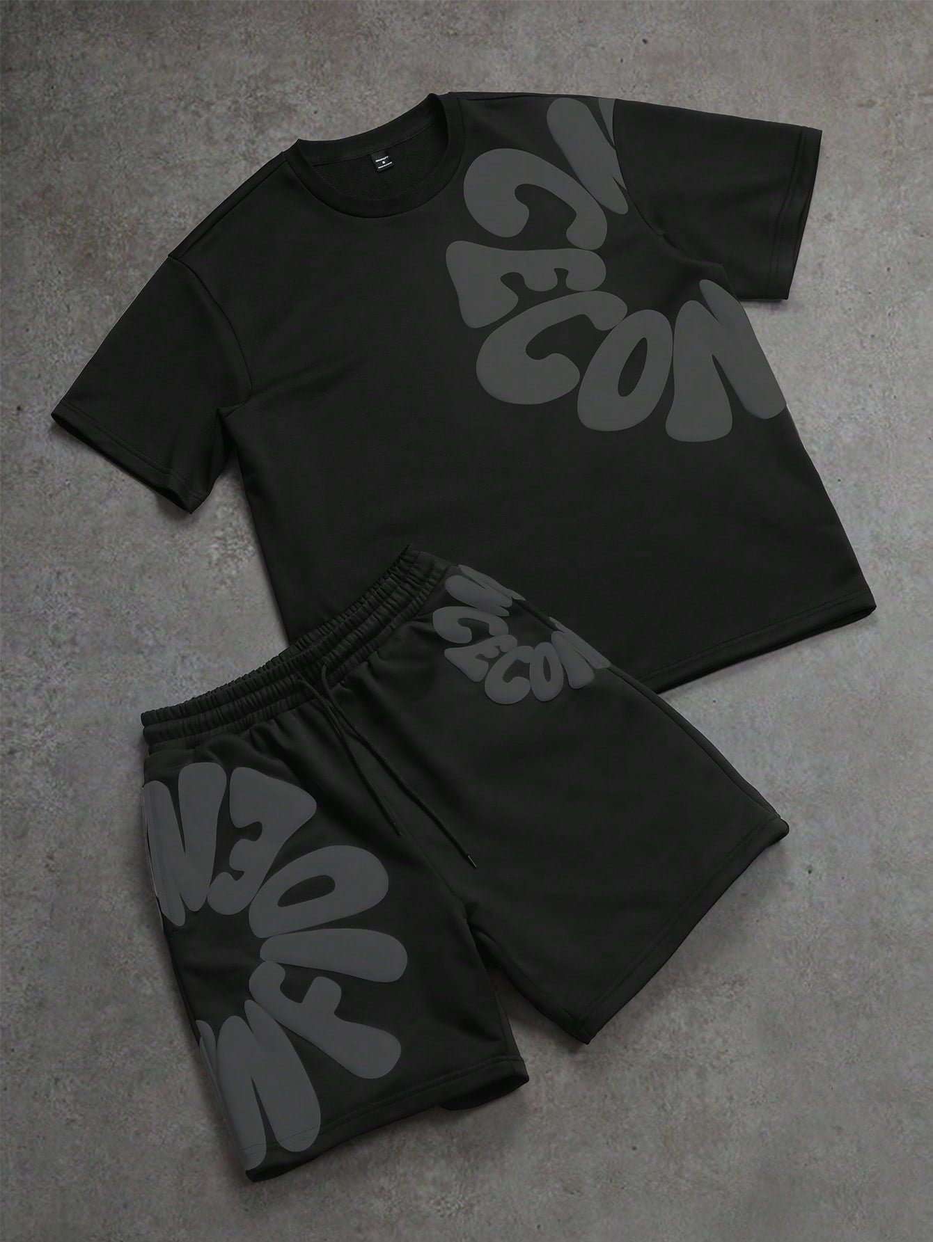 Men’s letter print Shorts Set