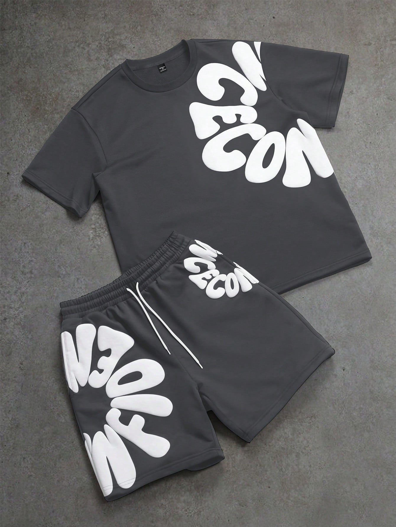 Men’s letter print Shorts Set