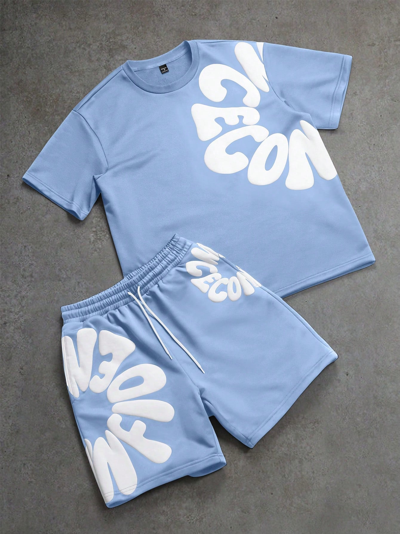 Men’s letter print Shorts Set
