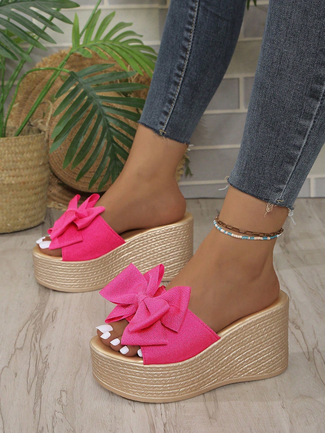 Bow Wedge Sandles