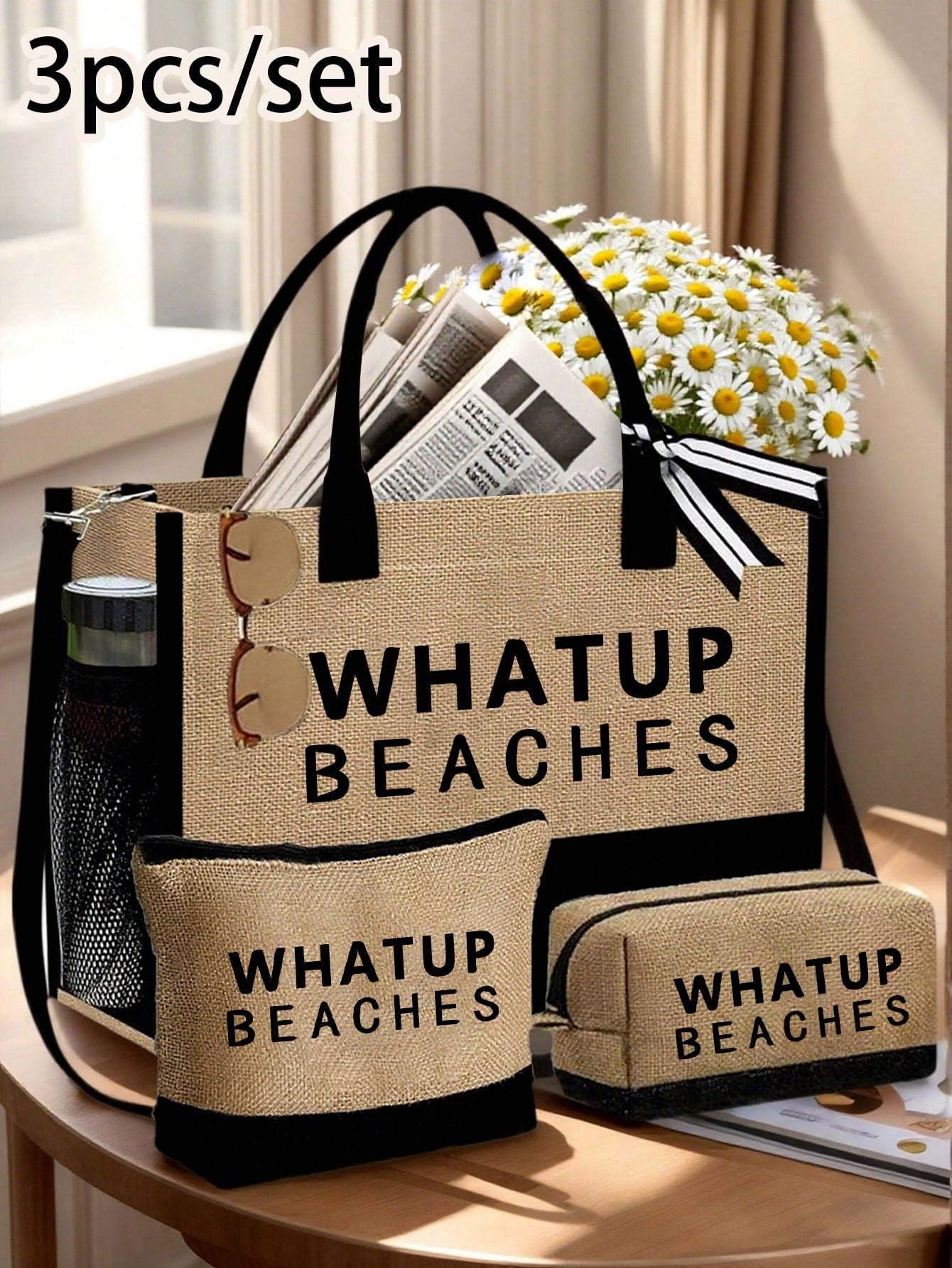 3pcs Beach Tote bag