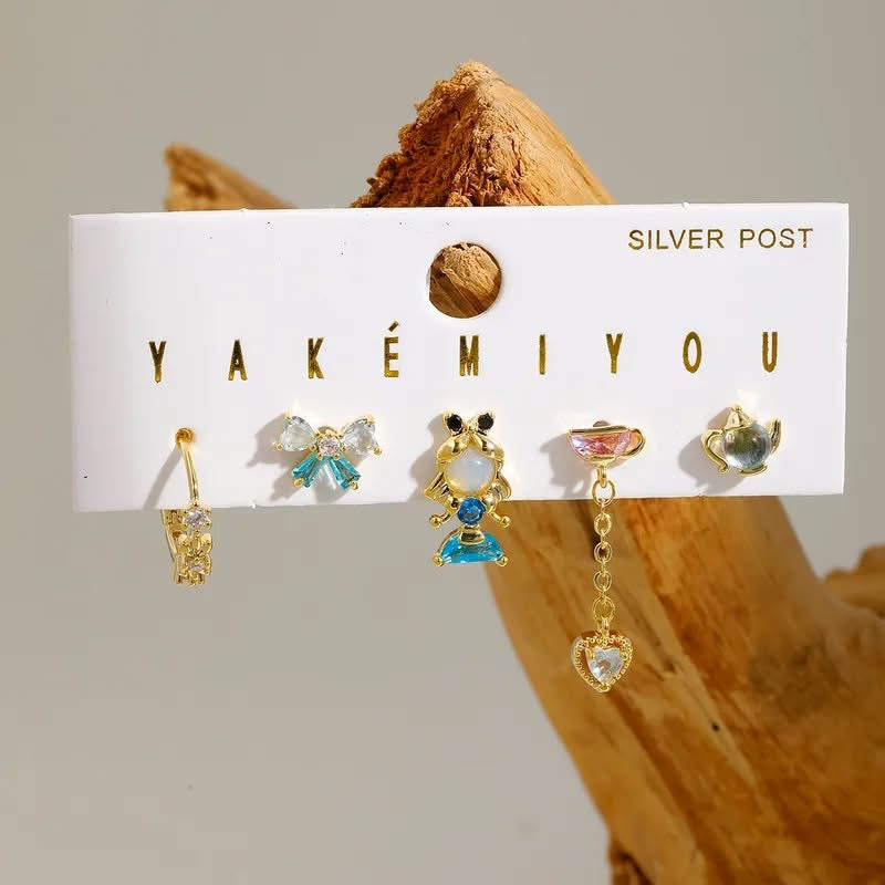 3pc Alice in Wonderland Earrings