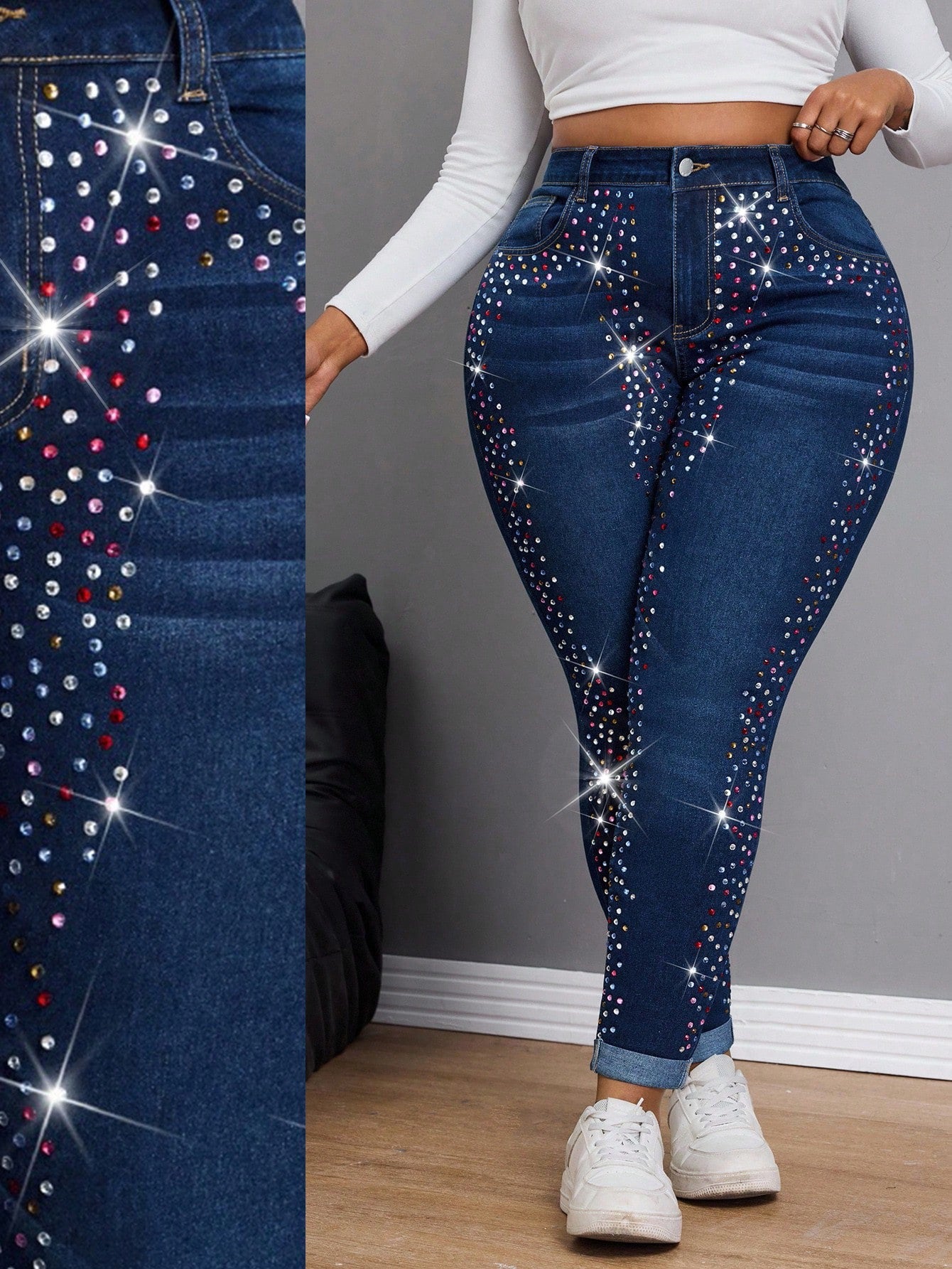 Sequin jeans