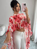 Cropped Ruffle Blouse