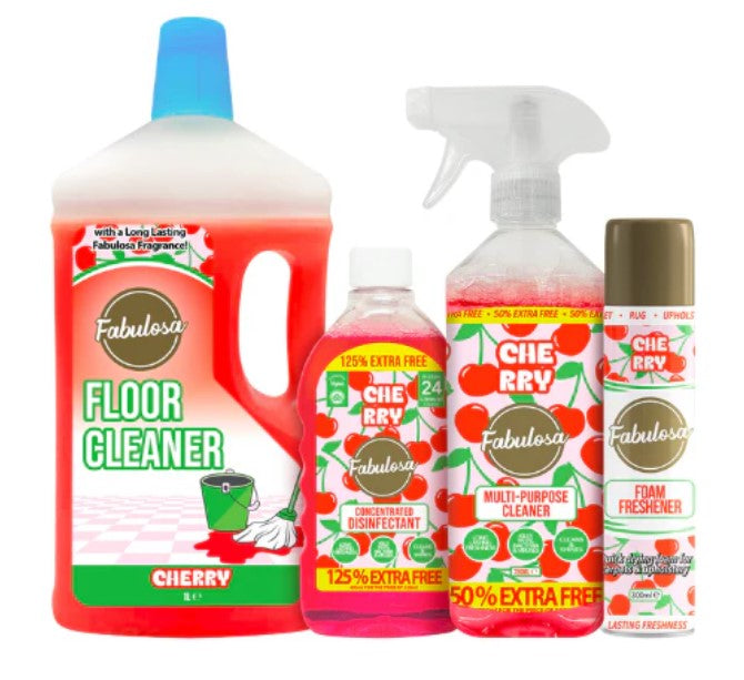 Fruity Cherry Household Cleaning Bundle 4 Piece