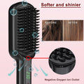 2 in 1 Ionic Hair Straightener Brush Ceramic Heating Comb Adjustable Temperature