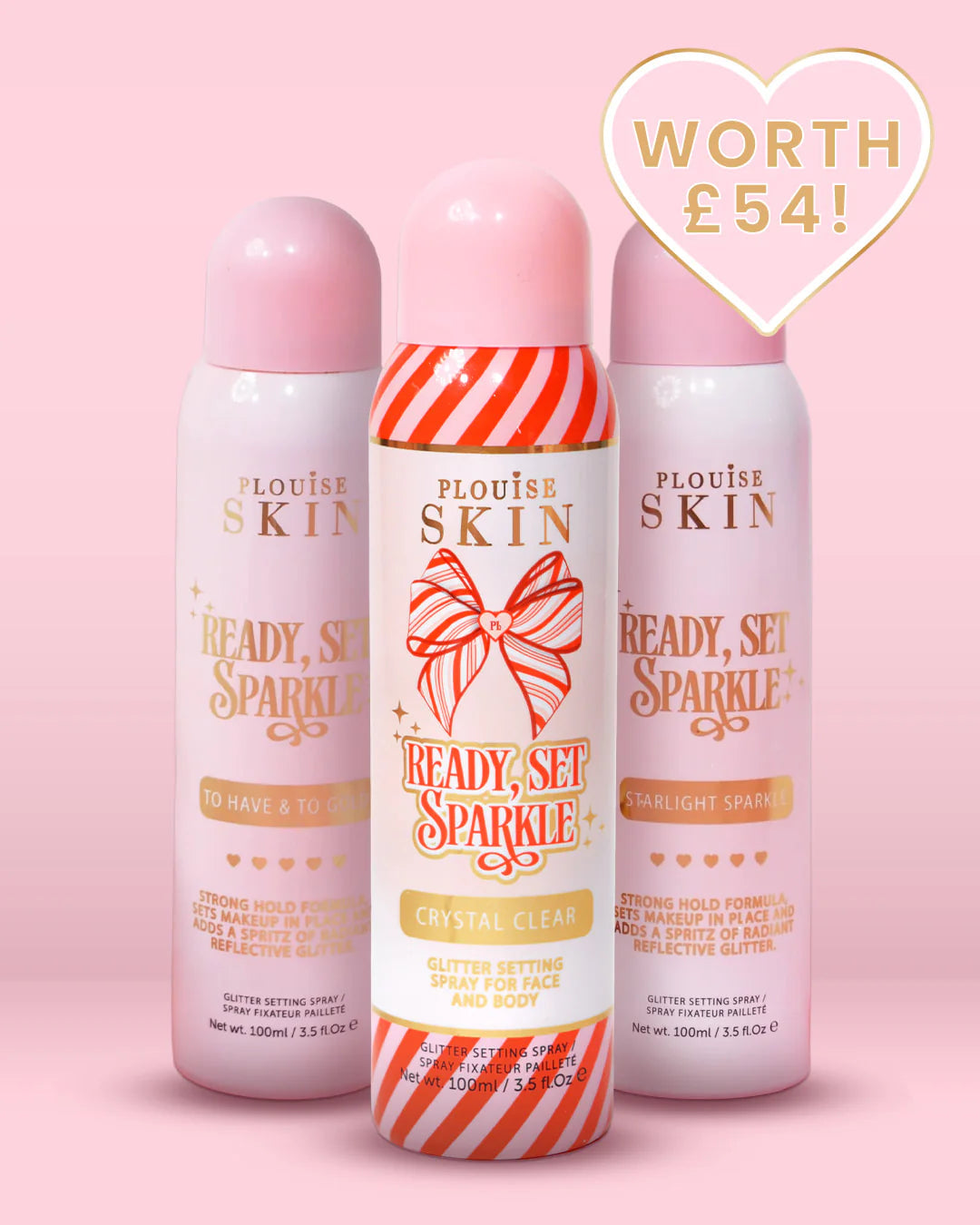 Ready Set Sparkle Glitter Setting Spray Trio