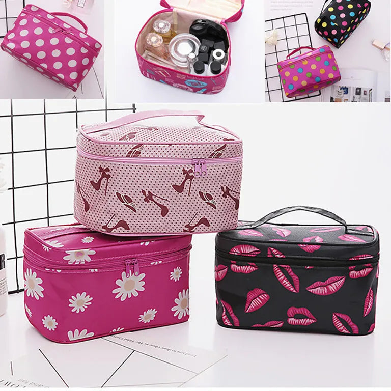 Vintage Style Polyester Square Makeup Bags