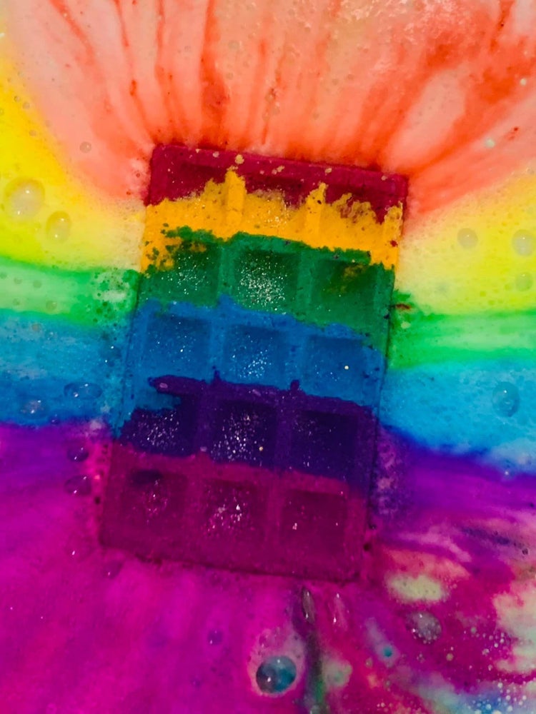 Rainbow Waffle Bath Bomb