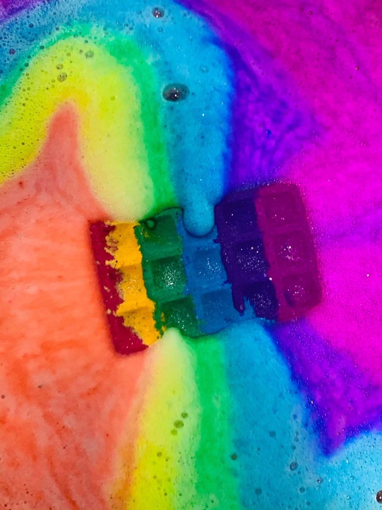 Rainbow Waffle Bath Bomb