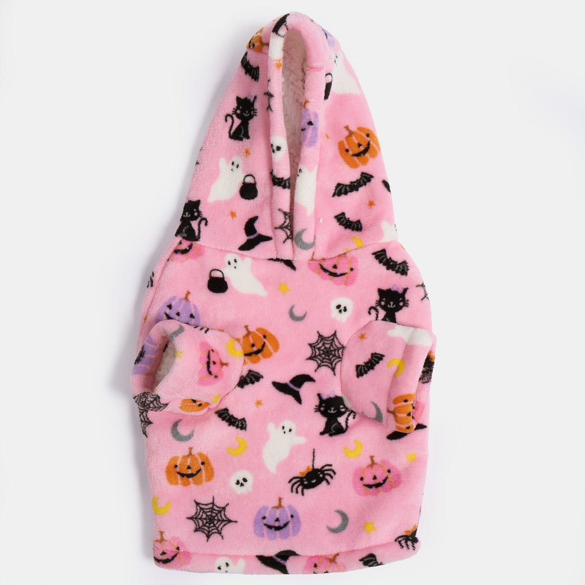 Halloween Print Dog Hoodie - Blush